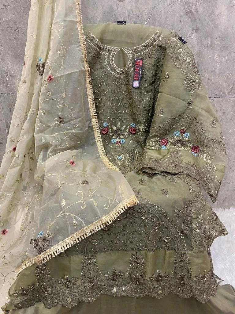 Hoor Tex Or-24 Heavy Organza Wholesale Pakistani Salwar Suit Catalog — Wholesale Pakistani Suits, MPA wholesale from Surat - Gallery Image 3